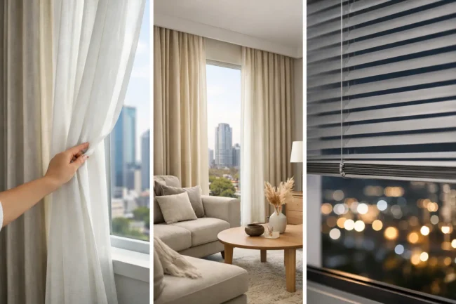 Tipos de cortinas para sala: cuál elegir