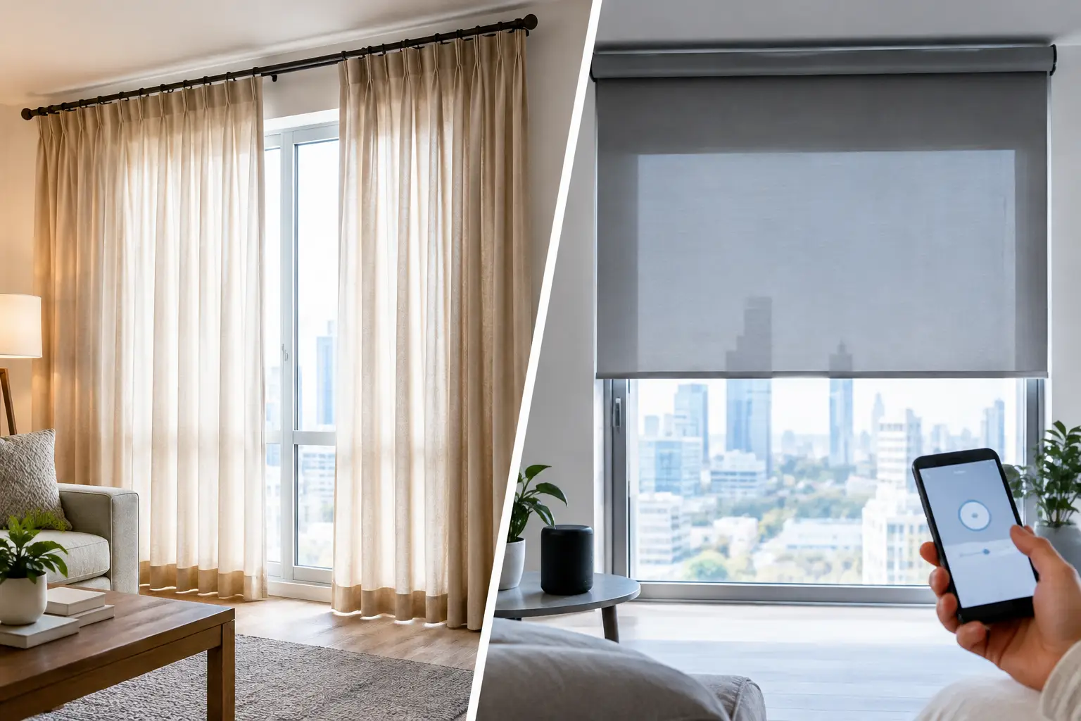 Cortinas tradicionales vs inteligentes: cuál elegir