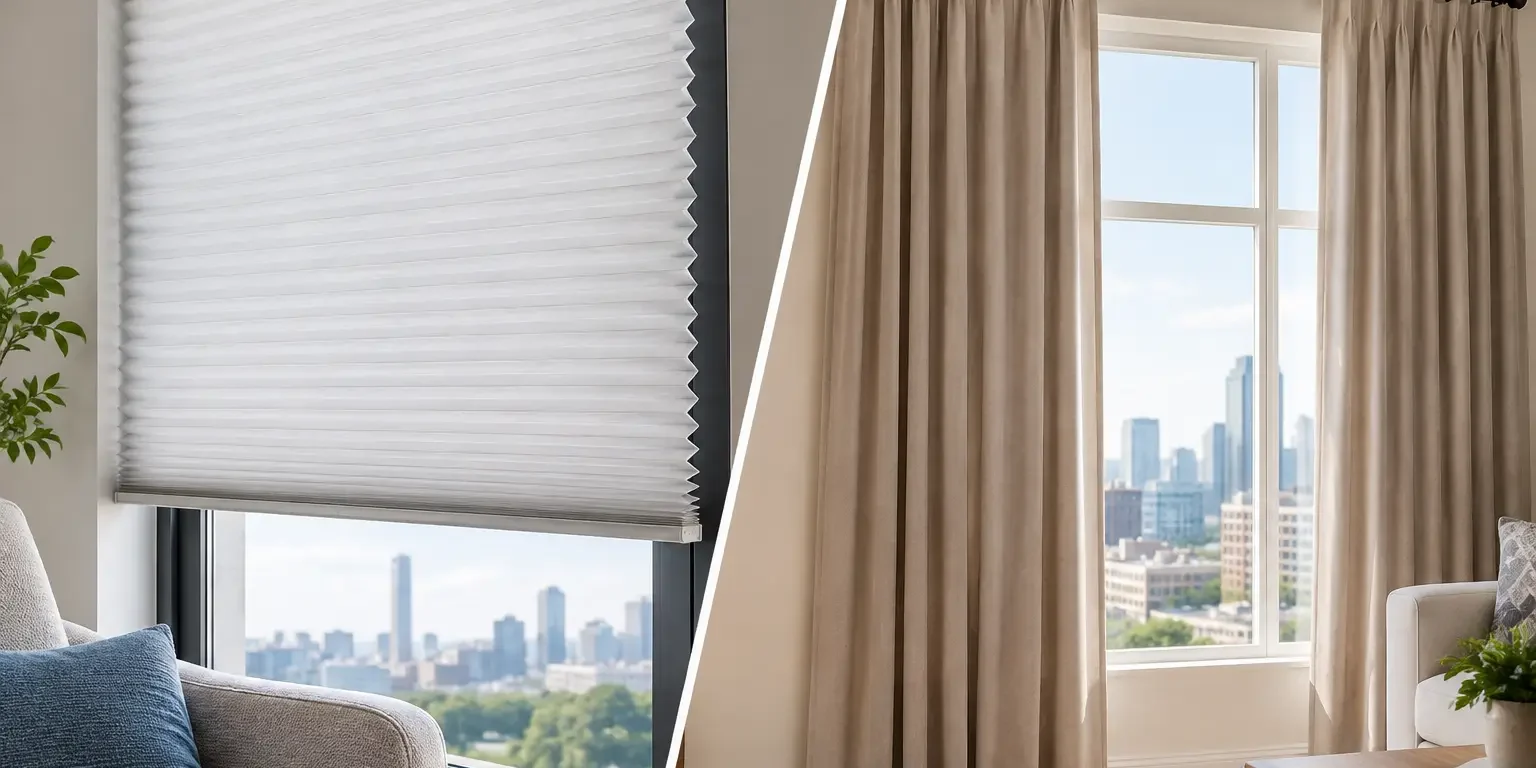 Persianas celulares versus cortinas tradicionales