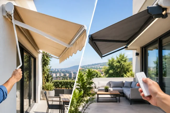 Toldo manual o motorizado, ¿cuál conviene más?